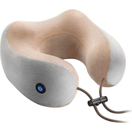 Car U-shaped Electric Massage Pillow Multifunctional Cervical Vertebra Massager Heating Neck Protector Massage Tool