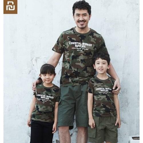Youpin MITOWNLIFE childrens cotton camouflage t-shirt Classic camouflage Comfortable breathable Summer Boy Girl Short sleeve