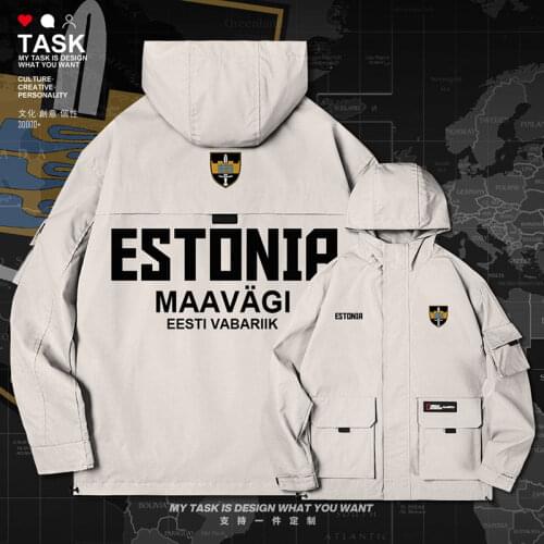 Estonia Estonian EST Eesti men jacket hooded Land Force logo army fan mens mens Military fashion Tactical new clothes autumn