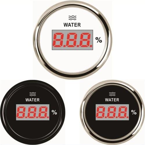 1pc 0-190ohm Input Signal Water Level Gauges 52mm Waterproof Digital Water Level Meters 240-33ohm for Car Truck Motorcycle Boat