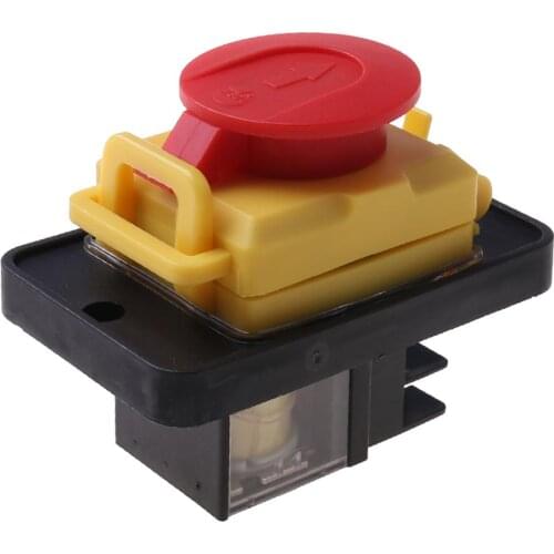 KJD12 250V 16A 4Pin Waterproof Magnetic Start Stop No Volt Release Push Button Switch New 2018