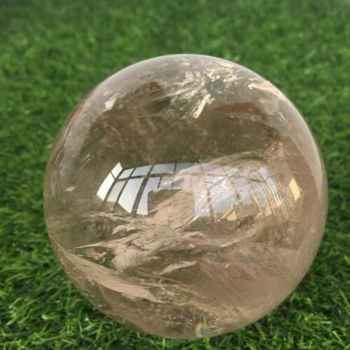 About 75mm beautiful natural smoky quartz Crystal gemstone sphere meditation reiki healing crystal stone wholesale Madagascar