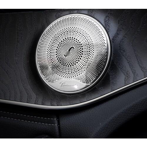 Car Door Speaker Ring Cover Sound Decorations Loudspeaker Trim Accessories for Mercedes Benz E C Class W213 W205 GLC Car Styling