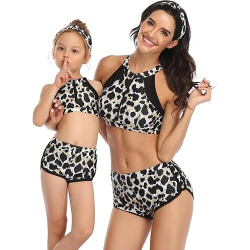 Mother And Daughter Swimsuits 2020 Family Matching Swimwear Clothes Coffee Mommy And Me Bikini Clothes Mom Daughter Swimwear