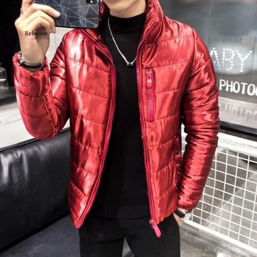 Men Autumn Bubble Jacket Slim Fit Casual Clothes Men Zipper Stand Collar Cotton Coat Fashion Wear Men Puffer Jacket