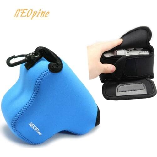 Neoprene Soft Inner Bag For Olympus PEN E-PL7 epl8 E-PL8 14-42mm lens Camera bag Case Pouch protective cover with Carabiner