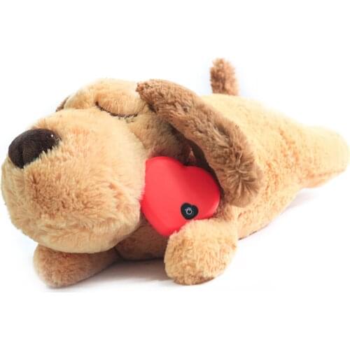 Newly Puppy Toy with Heartbeat Puppies Separation Anxiety Dog Toy Soft Plush Sleeping Buddy Behavioral Aid Toy 19ing