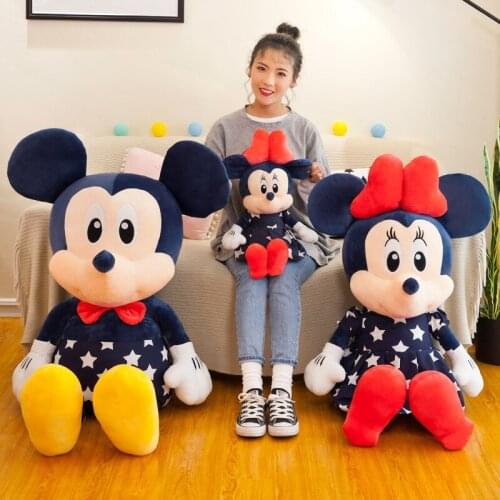 Star Mickey Minnie Mouse Goofy Pluto Donald Duck Minnie Mickey Plush Stuffed Pillow Doll Toy for Kid Girls Birthday Xmas Gift