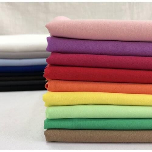 4 Way Stretch Polyester Pongee Fabric For Sewing Dress Skirt Shirt DIY Doll Clothes Handmade Quilting Fabric By the Meter