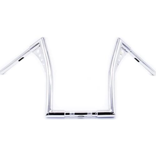 Custom Motorcycle Black Chrome 12"Rise 1.25" Fat Rise Ape Hangers Handlebar For Harley Softail FLST FXST Sportster XL 883 1200