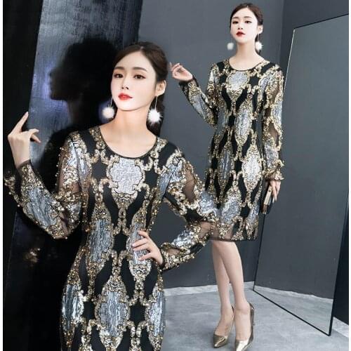 Luxury women dress crystal Sequins embroidery lace Geometric Heavy beads sexy blusas camisa Clubs Hollow dress2021A702