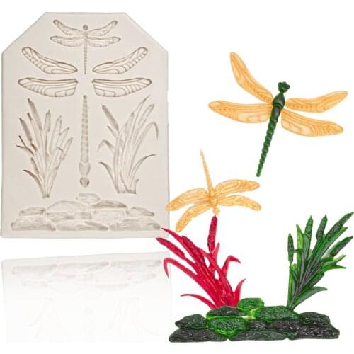 Dragonfly Silicone Molds Chocolate Gumpaste Candy Polymer Clay Mold DIY Baking Cupcake Topper Fondant Cake Decorating Tools