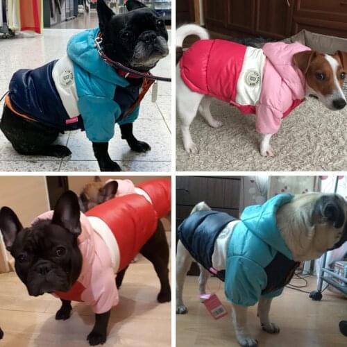 Warm Winter Dog Snowsuit Outfit for Dog Pet Jumpsuit Fur Hoodies Cloth Pet Overalls Cat Clothes with Leash Hole