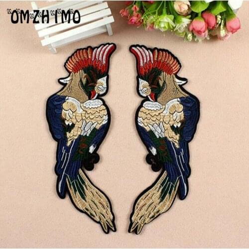 Embroidery Birds Patch Applique Sew On Clothes Shirt Docarate Accessory Patchwork Diy