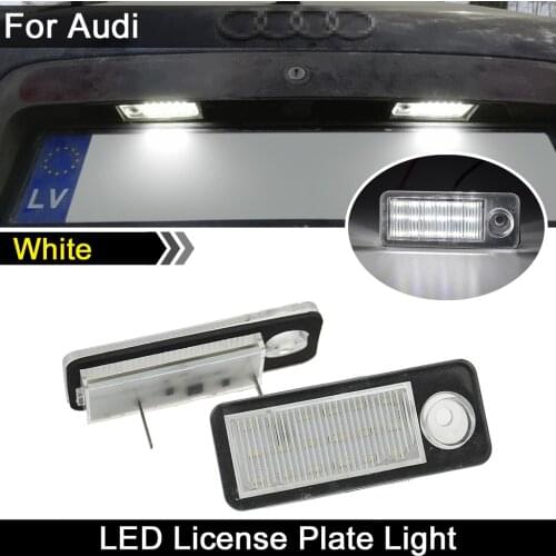 For Audi RS6 A6 C5/4B Avant/Wagon 1998-2005 Car Rear White LED License Plate Light Number Lamp