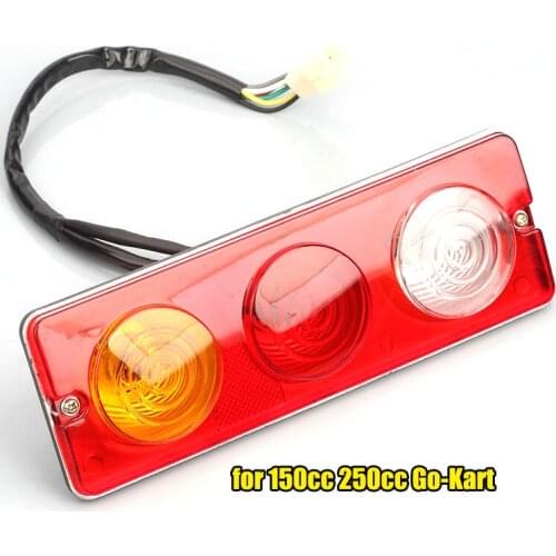 Rear Brake Tail Light Panel Red LED Lights For 150cc 250cc Go-Kart ATV Buggy Quad Bike