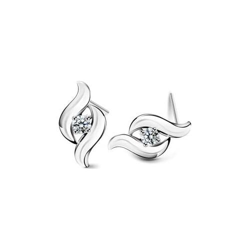 New Hot Fashion 925 Sterling Silver zircon Earrings for Women Girls Gift Fashion Statement Jewelry