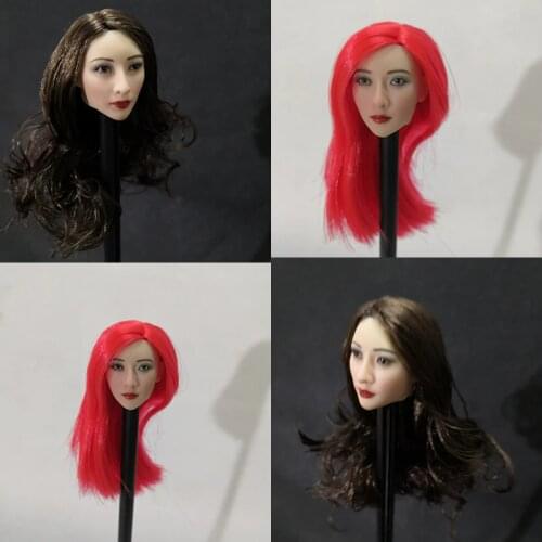 1/6 female head carving Asian beauty Asian star Liu Yan head carving suitable for 12-inch female dolls in stock