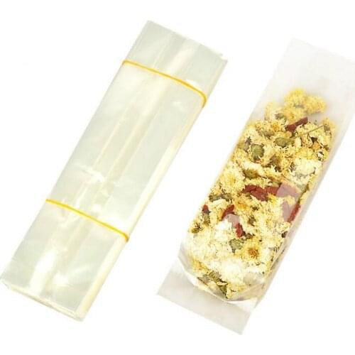 100pcs Transparent packaging bags vacuum food bag tea seal PE plastic pouch