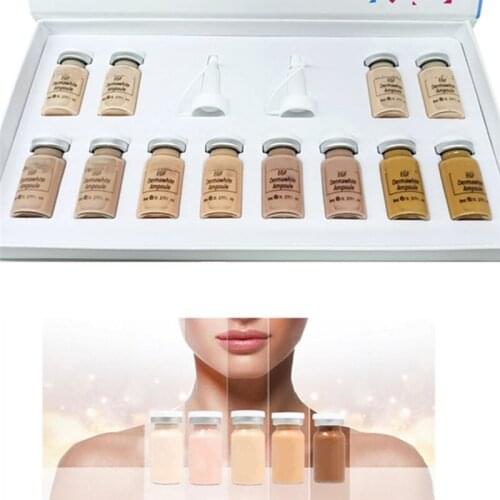 12 Vials Makeup BB Cream White Behandling Glow Serum Skin Foundation Skin Meso Starter Kit Whitening Brightening Ampoule Liquid