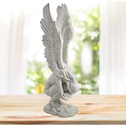 3D Angel Redemption Statue Decor Resin Blessed Angel Wing Statue Religious Garden Statue For Garden Lawn Ornaments
