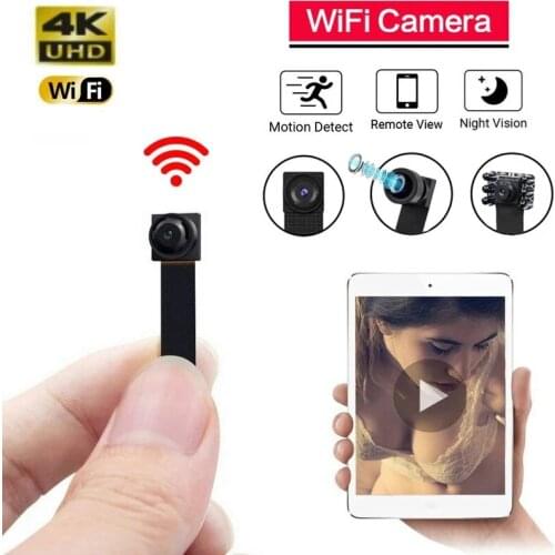 4K DIY Portable Full HD WiFi IP Mini Camera P2P Wireless Mini Camcorder Video Audio Recorder Support Remote View TF Card Battery