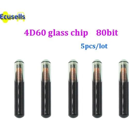 5pcs/lot Good quality Blank 4D60 80Bit glass auto transponder Chip for Ford