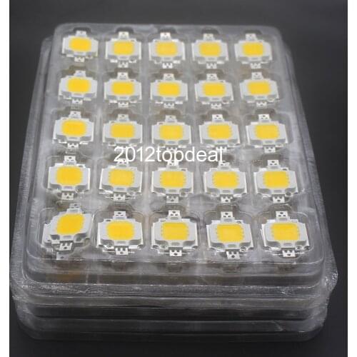 50pcs/lot 10W 30mil LED Chip Bulb 10w led 900lm warm white Lamp Light High Power Chip for flood lamp