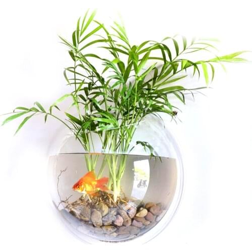 Acrylic Hanging Fish Bowl Wall Hanging Aquarium Fish Tank Aquatic Pet Products Wall Mount Fish Tank For Betta Fish Home Decor
