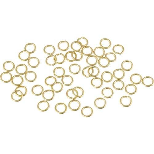 50Pcs Old Gold Key Holders Split Rings Jump Keyrings Keychain Keyfob Findings