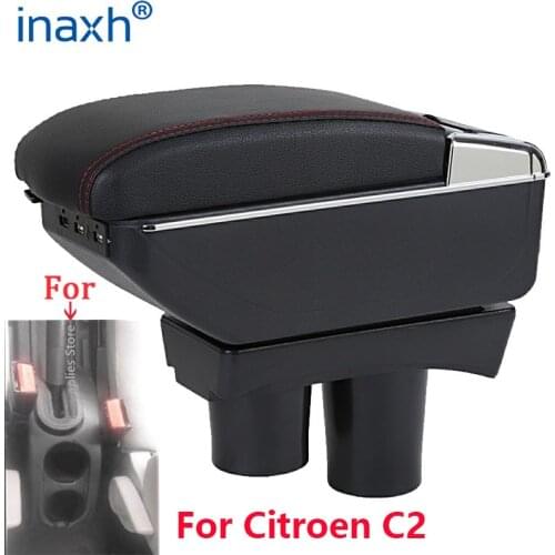 For Citroen C2 Armrest Box Universal For Citroen C2 Car Armrest Storage Box Cup Holder Modification Accessorissories