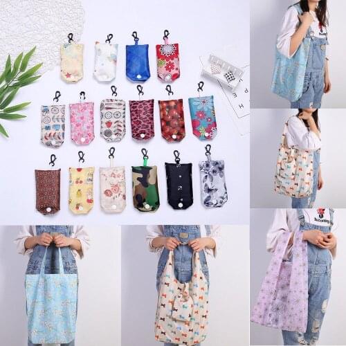 Eco Waterproof Grocery Compact Folding Reusable Shopping Bags Pouch Handbag Tote