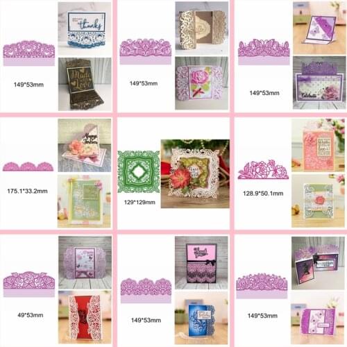 Lace Flower Butterfly Irregular Figure Frame Hollowed Metal Cutting Dies Decorate Cards Stencils Scrapbook Craft Make Album New