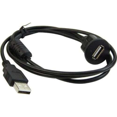 Hot New 1M Auto Car Dash Board Mount A Male To A Female USB 2.0 Socket Extension Panel Cable Wire