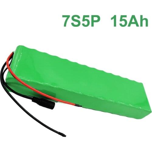 24V 15Ah 25.9V 7S5P 18650 Li-ion Battery Pack E-Bike electric bicycle