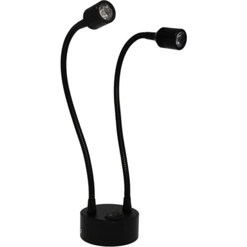 Multi head led show lamp ,recharging flex tube battery lamp , 2W 6W switch double head rotatable display counter spot lamp