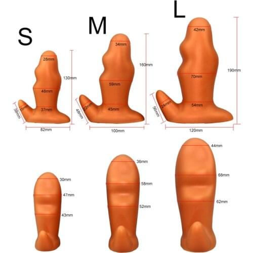 Soft Liquid Silicone Huge Anal Beads Expander Vaginal Anus Dilator Stimulator Butt Plug Anal Dildo Sex Shop For Women Men