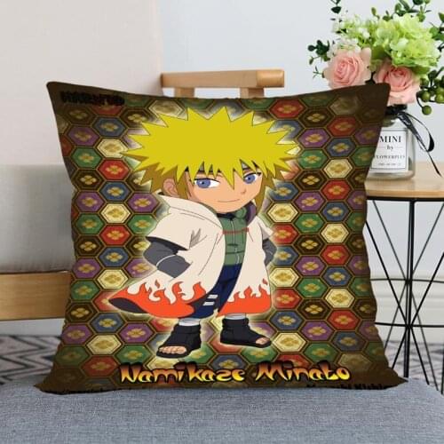 New Arrival Namikaze Minato Pillowcase Wedding Decorative Pillow Cover Custom Printed Soft Satin Fabric Pillow Cases Not Fade