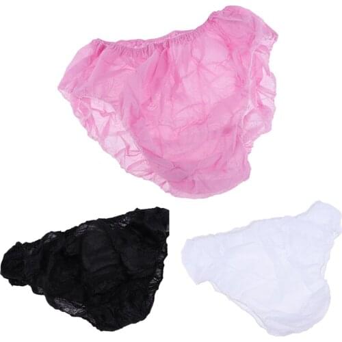 50 Pcs Once Use Women Travel Printed Disposable Panties Pregnant Underwear Panties Postpartum Paper Non-Woven Fabrics Underwear