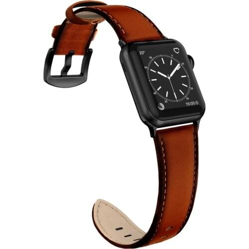 Genuine Leather for Apple Watch SE 6 Band 44mm 40mm Replacement Wristband for iWatch SE Series 6 5 4 3 2 1 Strap 38mm 42mm