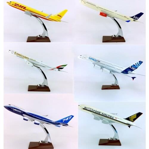 36CM Airplanes Boeing B747 B777 Airbus A380 A320 Airlines Airliner Plane Model Resin Aircraft Kids Gifts Collectible Display