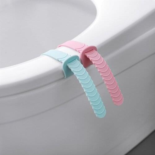 Toilet Seat Cover Lifter 1pc Foldable Sanitary Seat Cover Lifting Device Silicone Portable Toilet Closestool Seat Handle