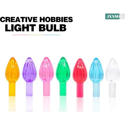 Creative Hobby Ceramic Christmas Tree Replacement Bulb Multicolor Flame Replacement Tree Light Pendant DIY Home Party Decoration