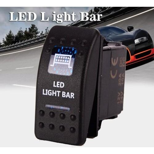 Led Car Switch Boat Truck Light Toggle Switch 12V-24V 5pin Waterproof Blue Toggle Rocker Reverse Rear Light Switch