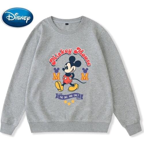 Disney Fashion Minnie Mouse Letter Cartoon Print Streetwear Unisex Chic Women Couples Sweatshirt Long Sleeve Top 10 Color Female