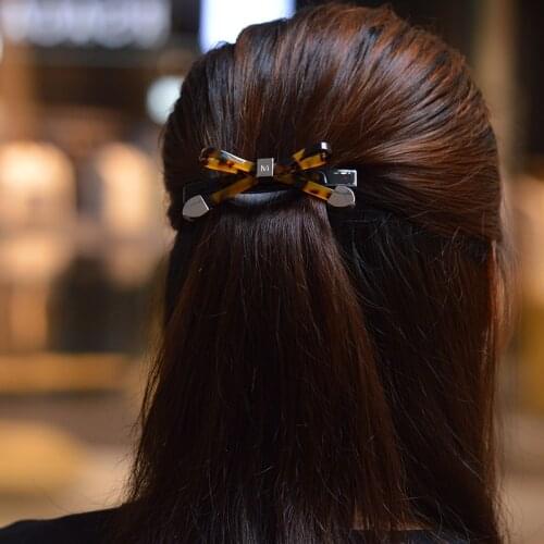 Women headwear bow hair clip metal hair band barrette vintage hair accessories for women