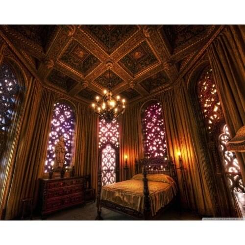 Castle Medieval Palace Bedroom Light boudoir backgrounds High quality Computer print children kids backdrop