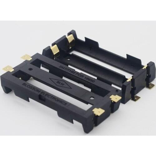10pcs/lot MasterFire 2 x 18650 battery holder smd smt Storage Box Case With Bronze Pins 2 slots 2*18650 Batteries Shell