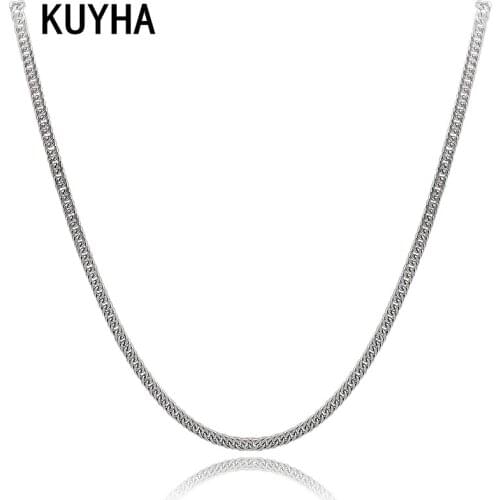 316L Stainless Steel Necklace Round Chain Silver Color Waterproof Women Men Fashion Jewelry Top Selling