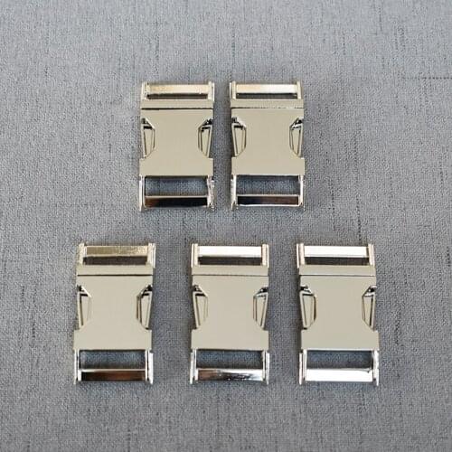 50 Pieces 20mm Silver DIY Accessories Backpack Buckles Dog Collar Webbing Quick Release Metal Buckle Safety Clasp Outdoor